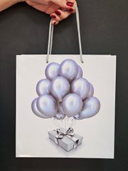 Пакет подарочный 23х23х10 (S) Воздушные шарики в ассортименте